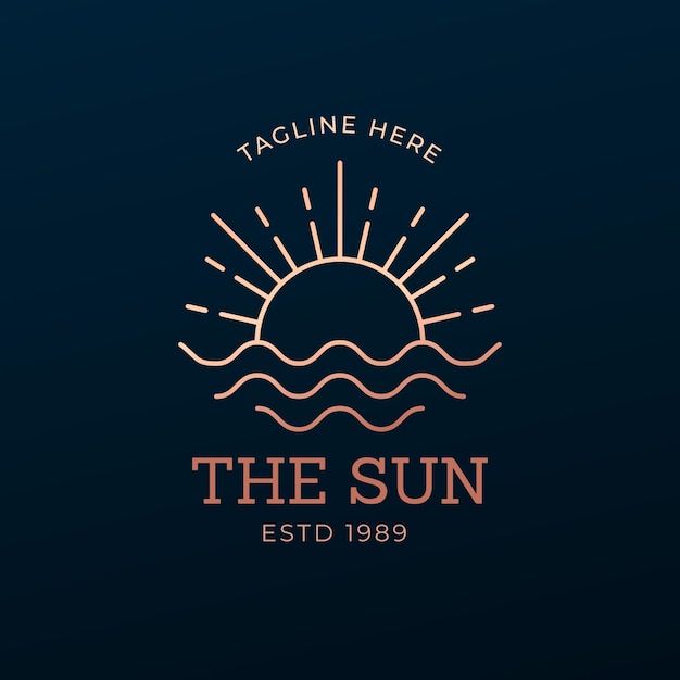 Gradiënt zon logo ontwerp