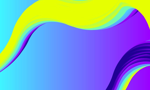 gradiëntblauw met kleurrijke vloeibare golvende vormenachtergrond. Horizontale banner