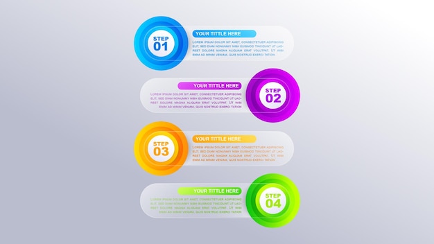 Gradiëntglas moderne infographic elementen