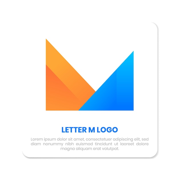 Gradiëntkleurige letter M logoontwerp