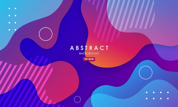 Gradients colorful fluid shapes multicolor background