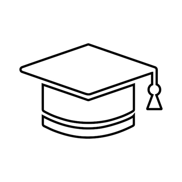 Vector graduate education line icon outline vector