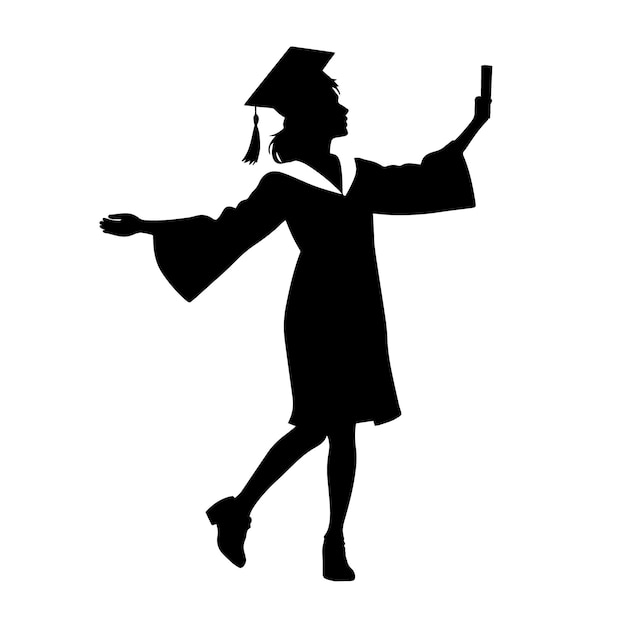 Graduate Silhouette Graduated at university Silhouette Happy Graduation Activity Silhouettes