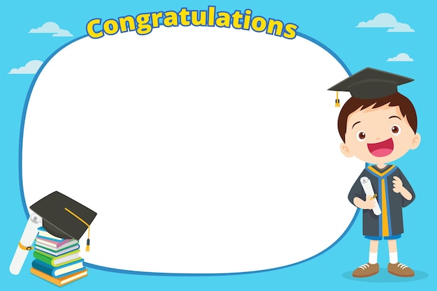 Child Shiny Navy Blue Graduation Cap & Gown - Preschool & Kindergarten –  Graduation Cap and Gown