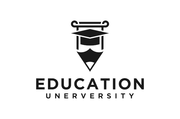 Graduate Toga Hat Pencil Hole Key Column Pillar for Education University College Academic Campus