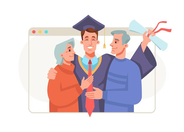 Graduate With Parents Online Graduation Ceremony