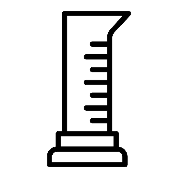 Graduated cylinder Vector Icon Design Illustration