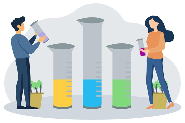 Vector graduated cylinder vector illustration