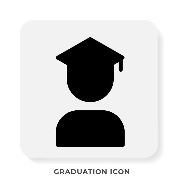 Vector graduatie pet icoon met een soild stijl geschikt voor gebruik op websites ui en mobiele apps