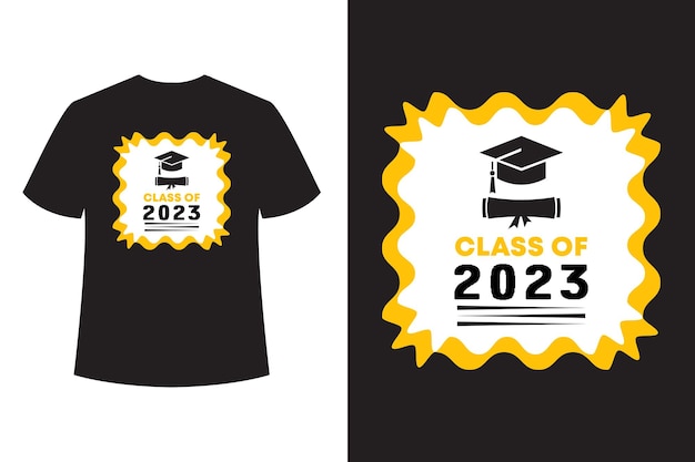 ベクトル 2023年卒業式tシャツ