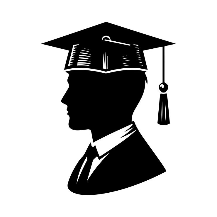 Graduation Cap silhouette Graduation cap illustration graphics solid icon vector