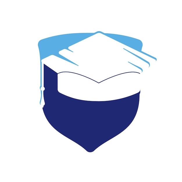 ベクトル 卒業の帽子のベクトルのロゴのデザイン