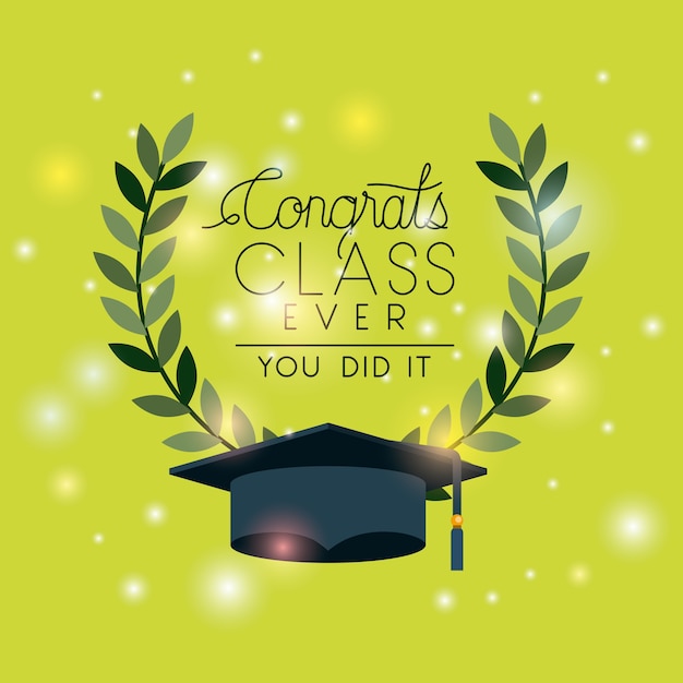 Graduation card with hat