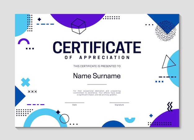 Graduation certificate of appreciation template