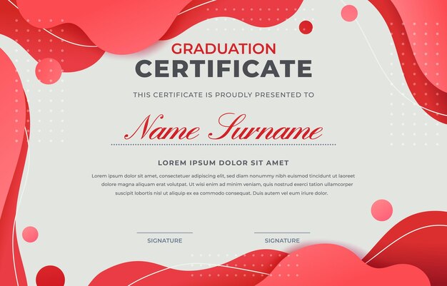 Graduation certificate background template