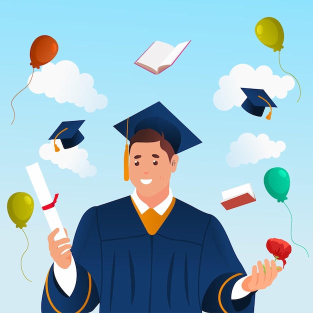 Vector graduation concept vector banner