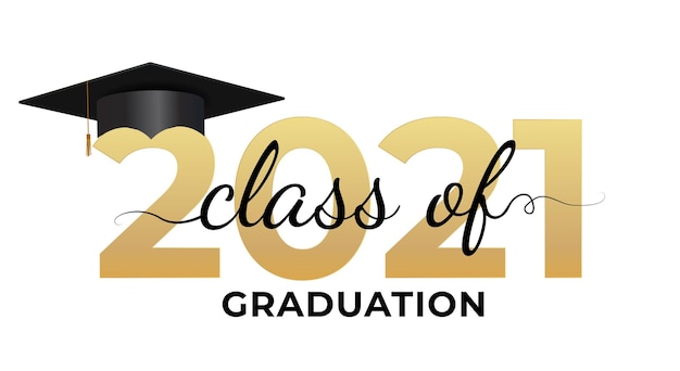 Graduation condratulations klasse van 2021 met afstudeerpet