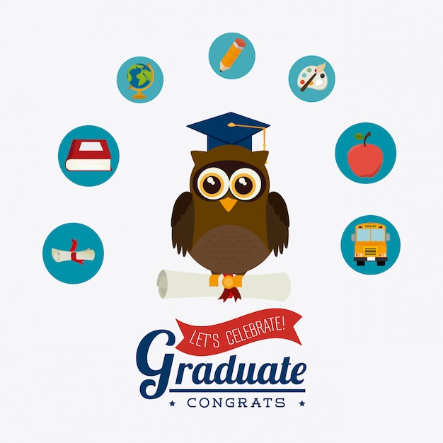 Vector graduation design.