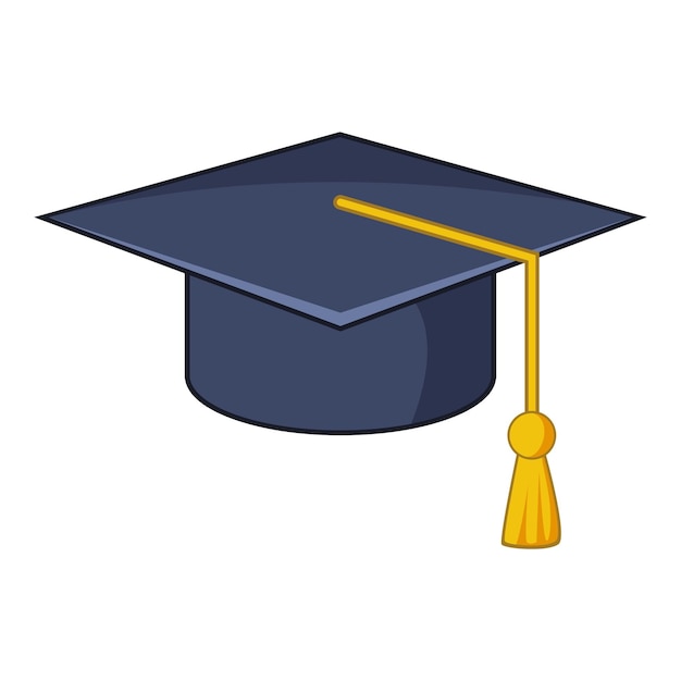 Graduation hat icon Cartoon illustration of graduation hat vector icon for web design