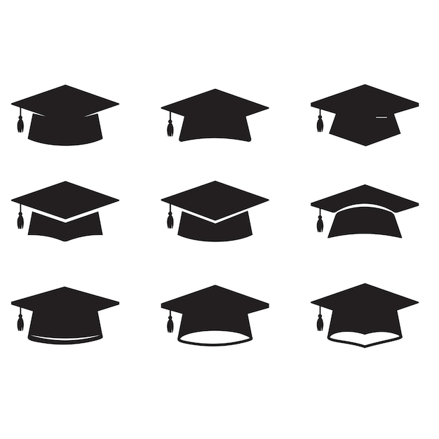 graduation hat symbol graduation icon vector