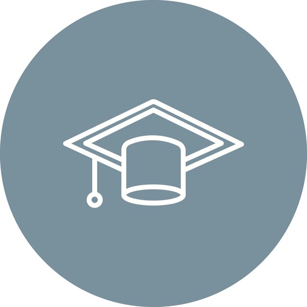 Vector graduation hat vector illustration style