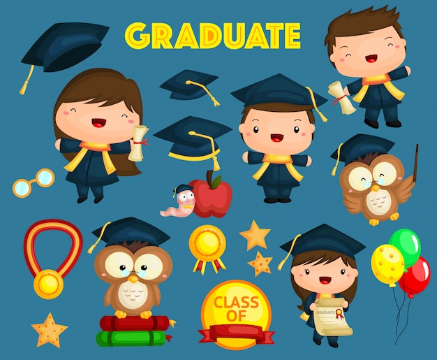 Vector graduation image set