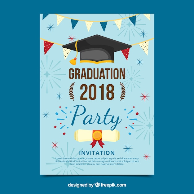 Graduation invitation template