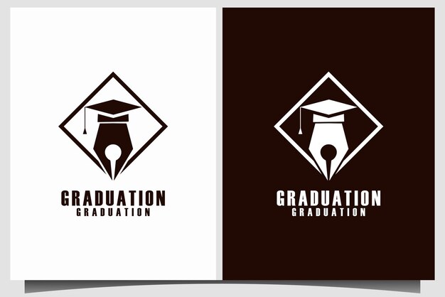 Vector graduation logo design