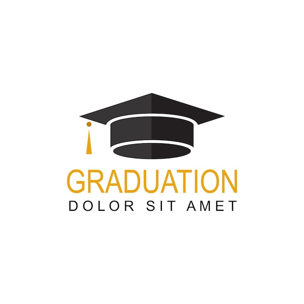 Graduation logo template design vector