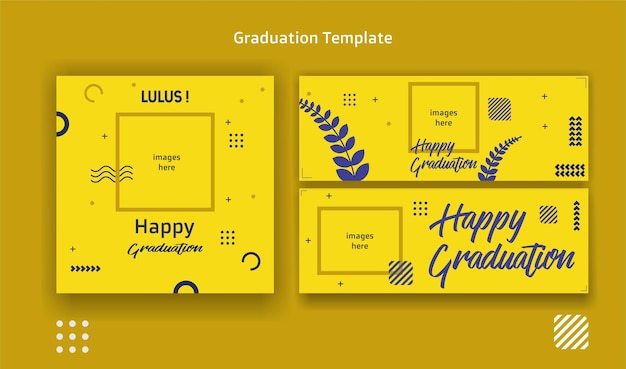 Graduation social media post template