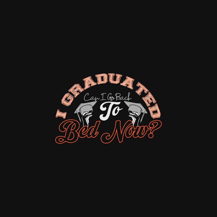 Graduation t-shirt design, Graduation typography, Vector illustration.
