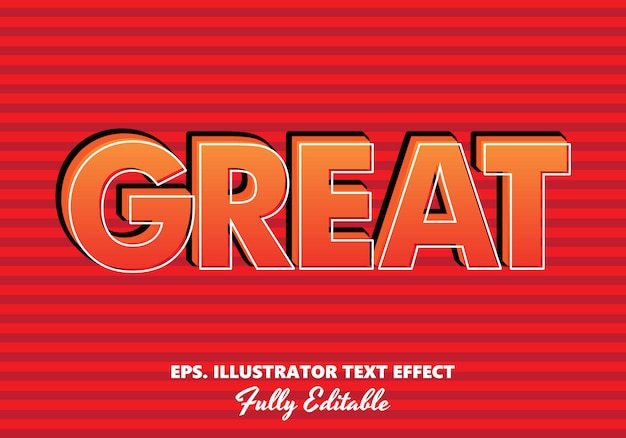 Vector graet   editable text effect