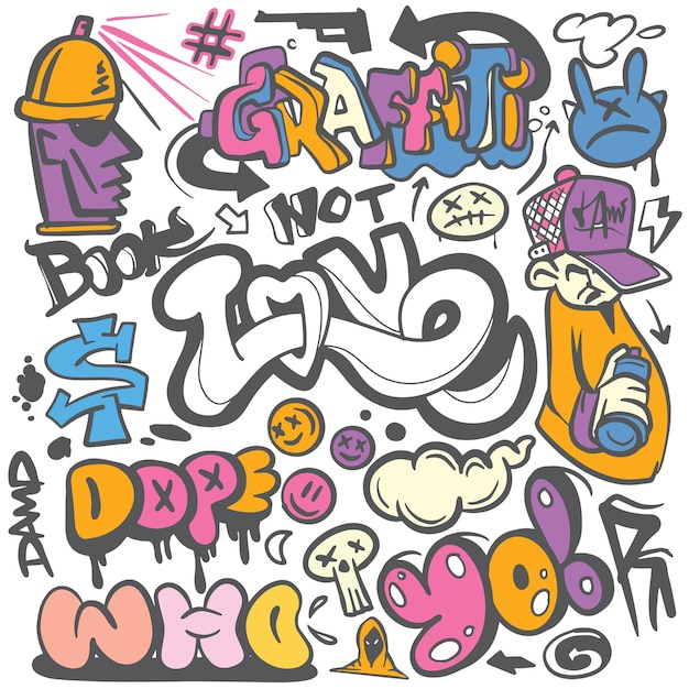 Graffit background hiphop art