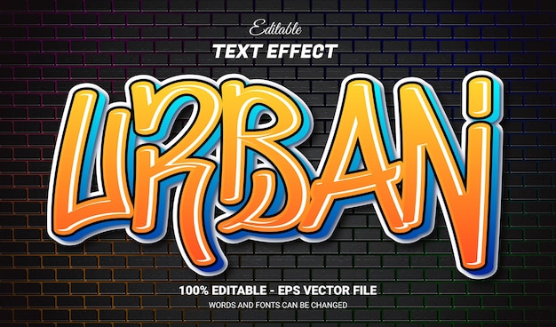 Graffiti editable text effect