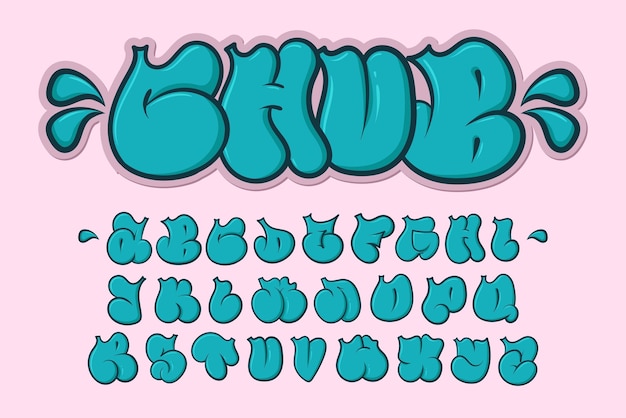 girly graffiti bubble letters