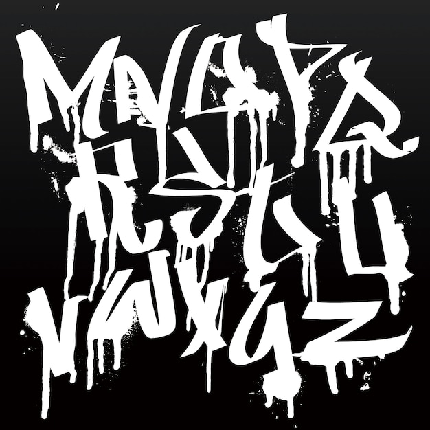 graffiti font Creative font design vector