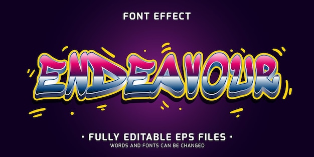 Graffiti font style text effect Editable font style