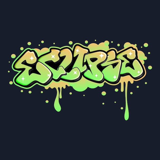 graffiti lettering typografie kunst illustratie