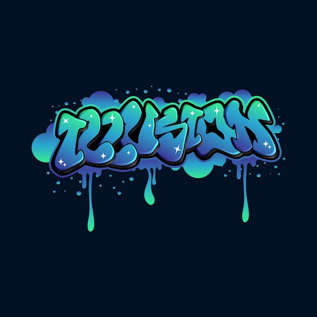 graffiti lettering typografie kunst illustratie