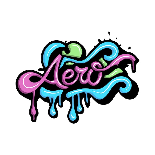 graffiti lettering typografie kunst illustratie