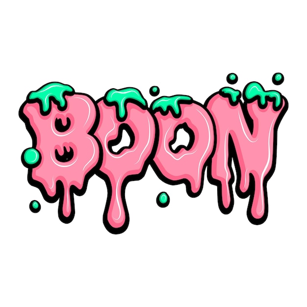 Graffiti lettering typography art illustration