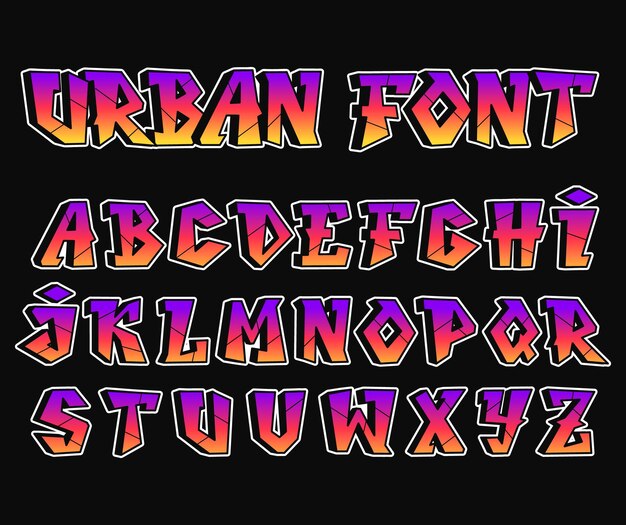 Graffiti letters lettertype