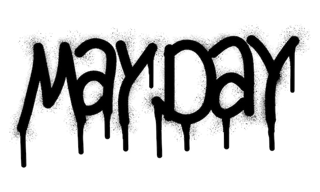 Graffiti mayday text design