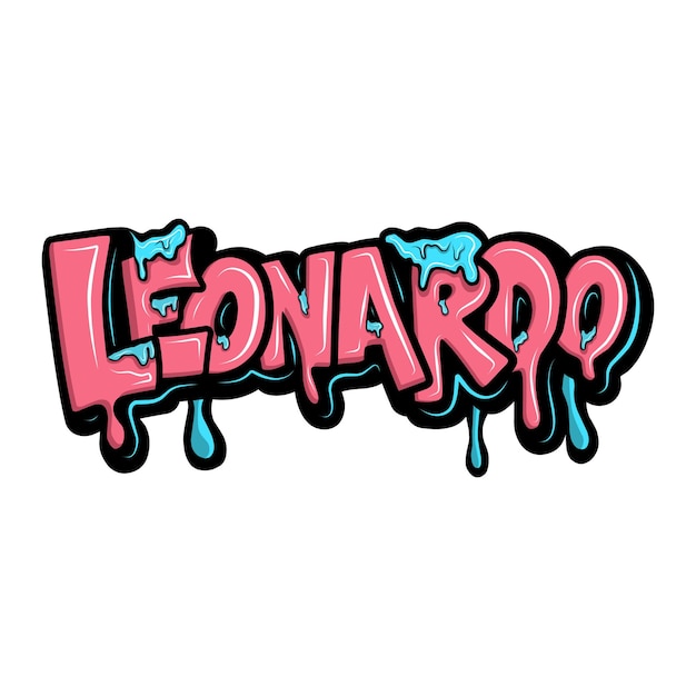 Vector graffiti names with hand drawn design