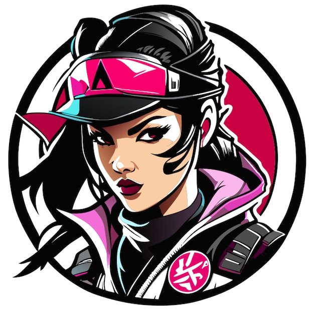 graffiti ninja women vector illustration