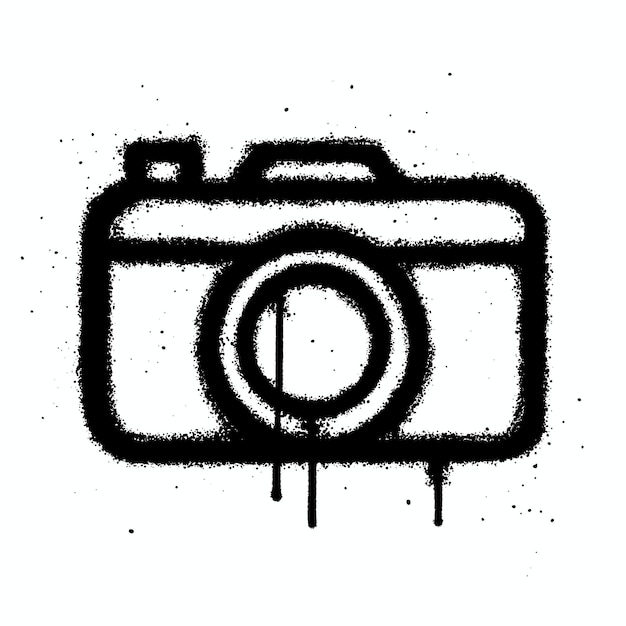 Graffiti spray paint Symbol Camera Isolated Vector