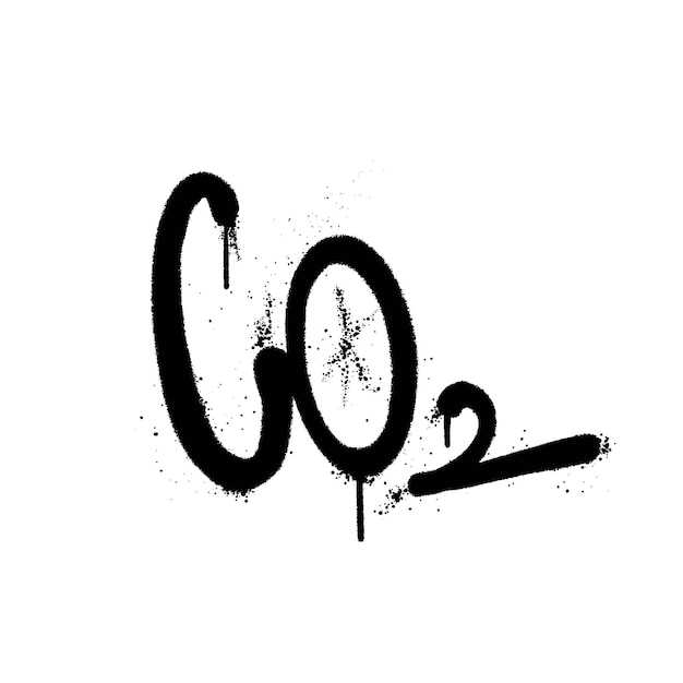 Graffiti spray paint Word Co2 Isolated Vector