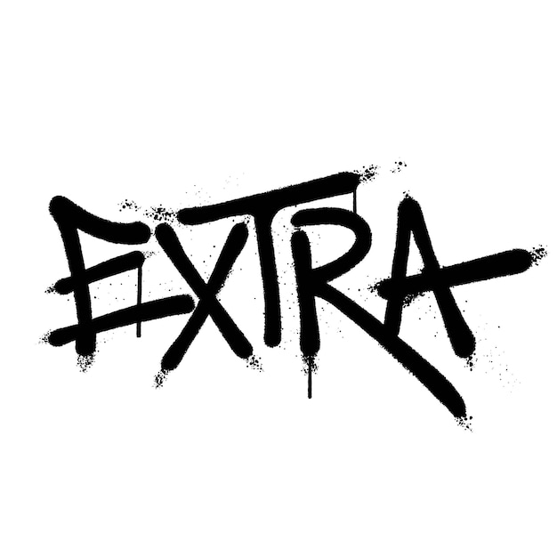 Graffiti spray paint Word Extra Isolated Vector