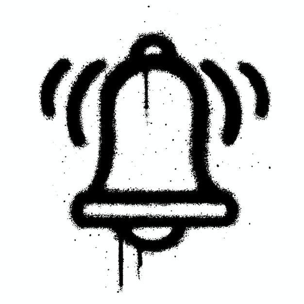 Graffiti spuitverf symbool Bell geïsoleerde vector
