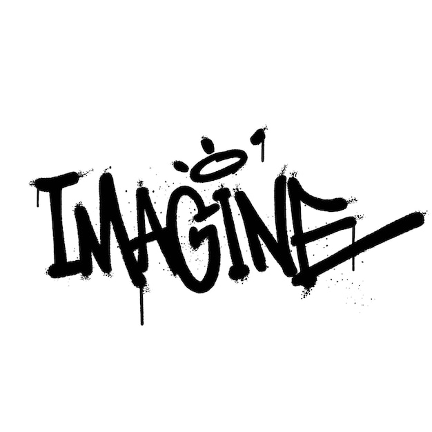 Graffiti spuitverf Word Imagine Geïsoleerde Vector